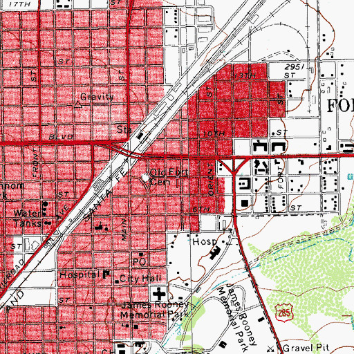 Topographic Map of Comanche Springs (historical), TX