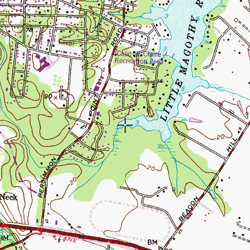Topographic Map of Cat Branch, MD