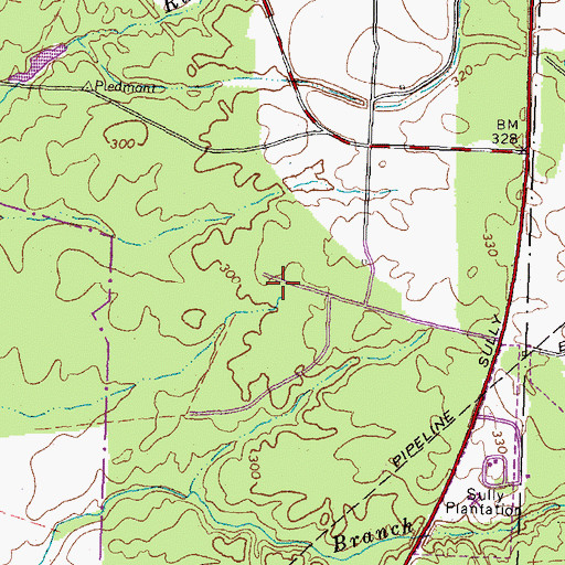 Topographic Map of James S. McDonnell Space Hangar, VA