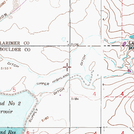 Topographic Map of Ish Ditch, CO