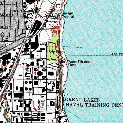 Topographic Map of North Chicago Waterworks, IL