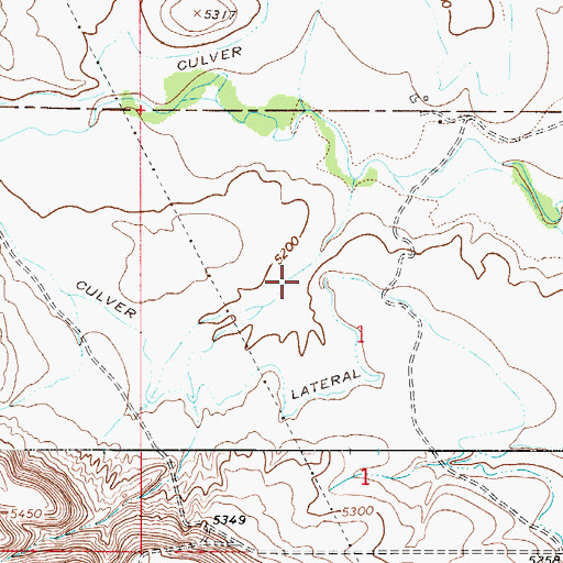 Topographic Map of Culver Lateral, CO