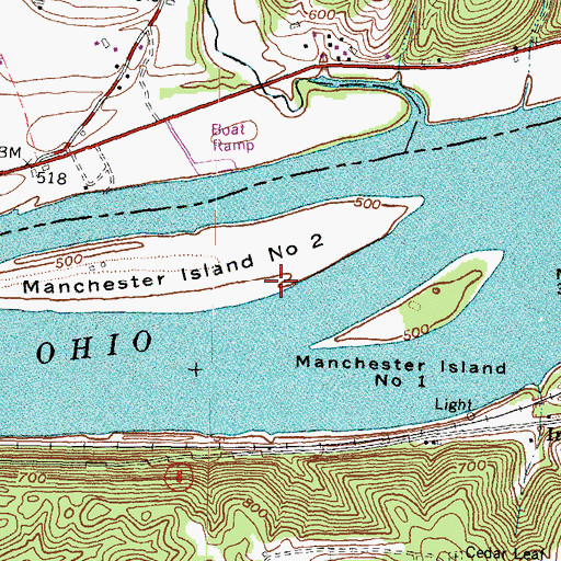 Topographic Map of Ohio River Islands National Wildlife Refuge, KY