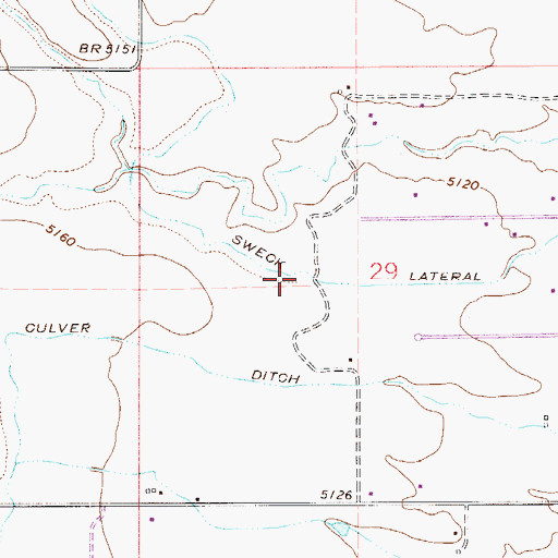 Topographic Map of Sweck Lateral, CO