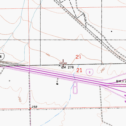 Topographic Map of Felicity, CA