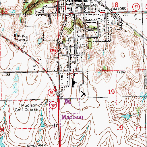 Topographic Map of Saint Teresa of Avila Catholic Church, KS