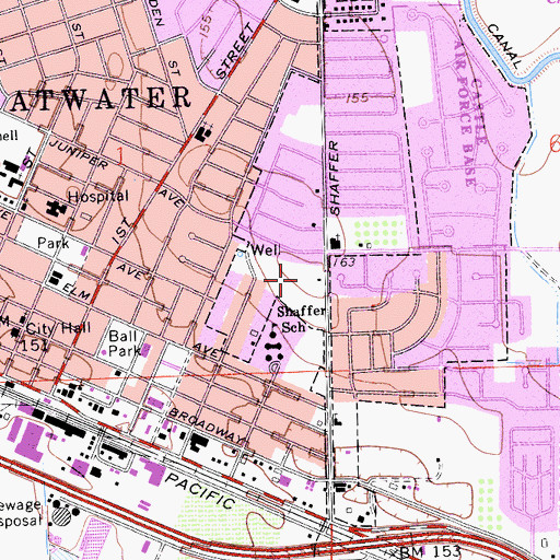 Topographic Map of Anberry Rehabilitation Hospital, CA