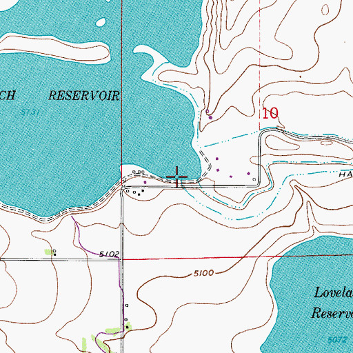 Topographic Map of Welch Reservoir, CO
