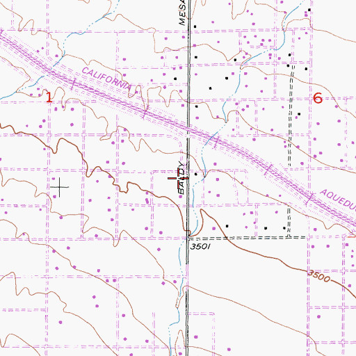 Topographic Map of Brylane Post Office, CA