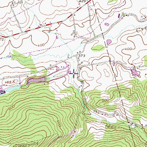 Topographic Map of Sleepy Hollow, PA