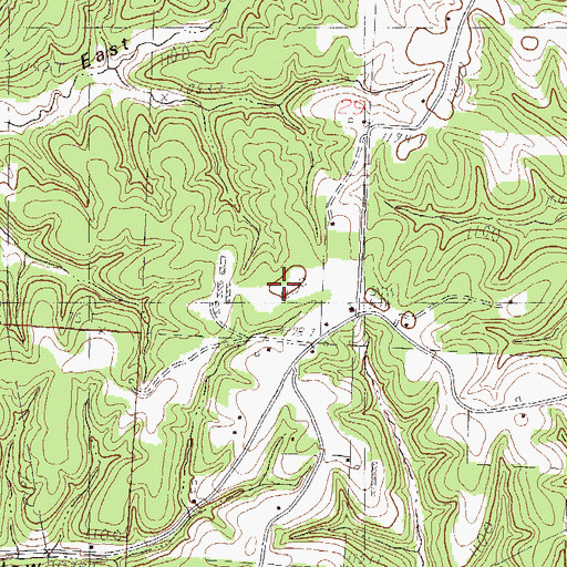 Topographic Map of Holloway Mountain, MO