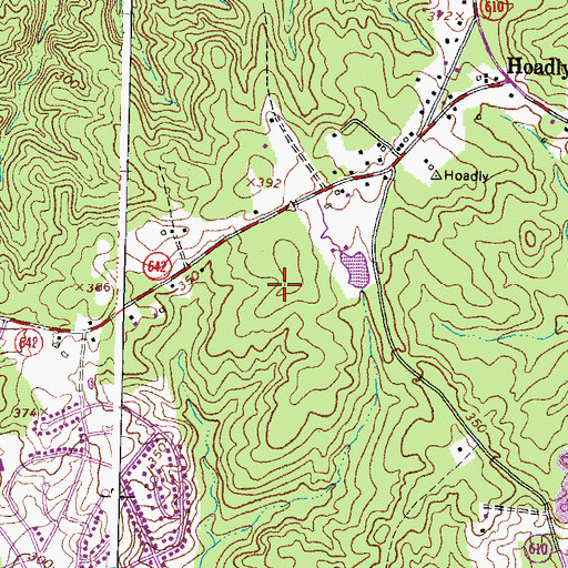 Topographic Map of Sonnie Penn Elementary School, VA