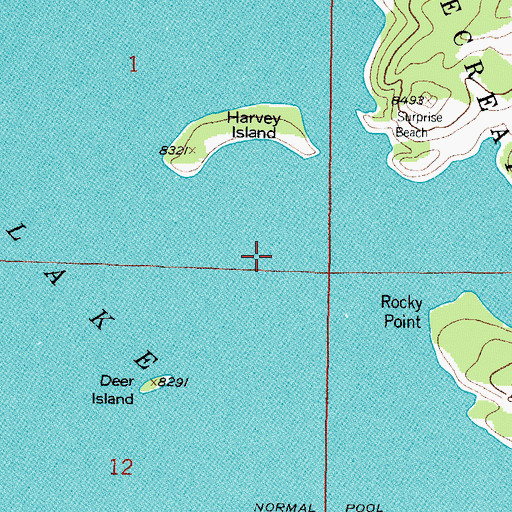 Topographic Map of Lake Granby, CO