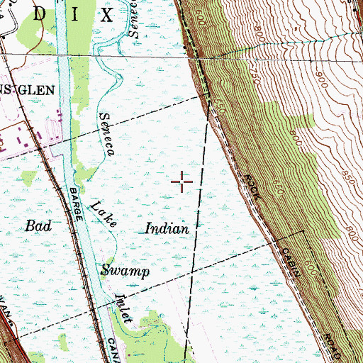 Topographic Map of Catharine Creek Wildlife Management Area, NY