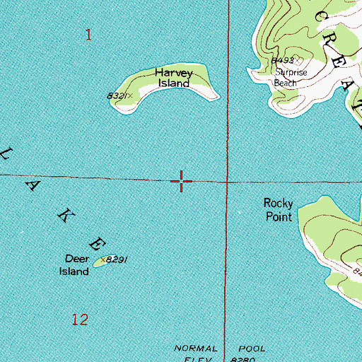 Topographic Map of Arapaho Bay, CO