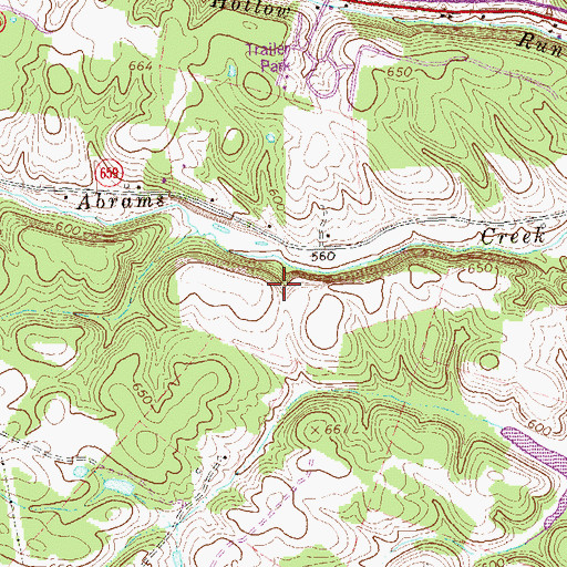 Topographic Map of Redbud Cemetery, VA