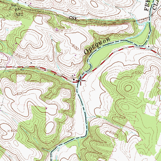 Topographic Map of Seivers Ford, VA