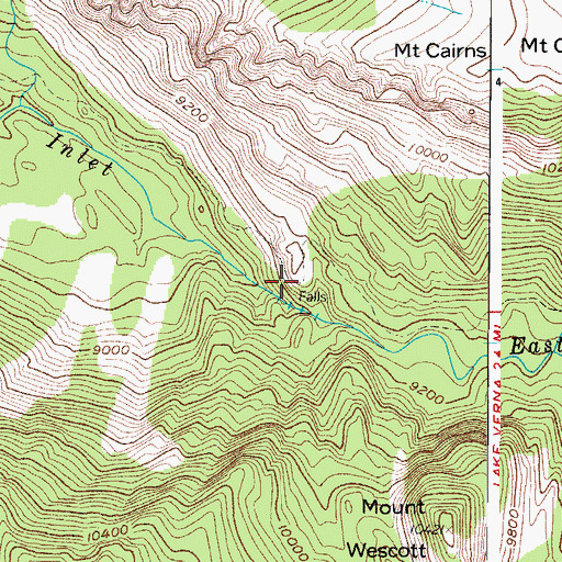 Topographic Map of East Inlet Trail, CO