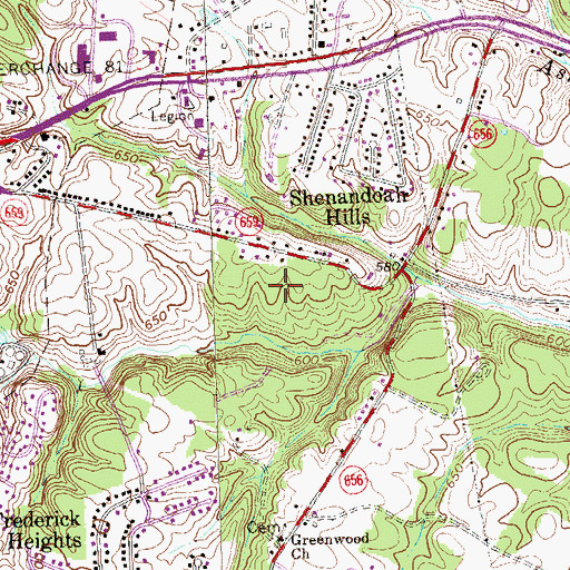 Topographic Map of Brentwood Terrace, VA