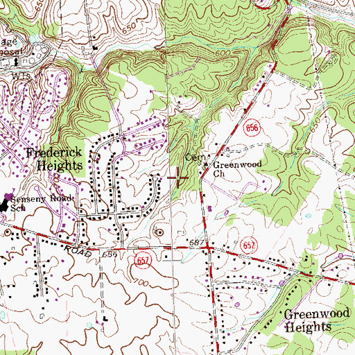 Topographic Map of Country Park, VA