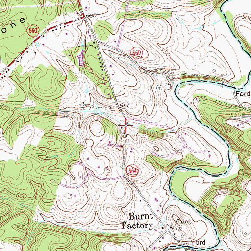 Topographic Map of Edgewood School (historical), VA