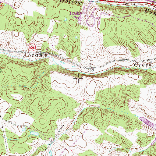 Topographic Map of Red Bud School (historical), VA