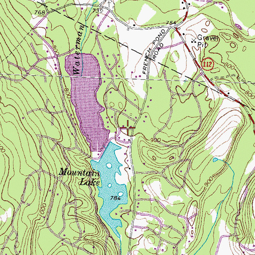 Topographic Map of Mountain Lakes, NH