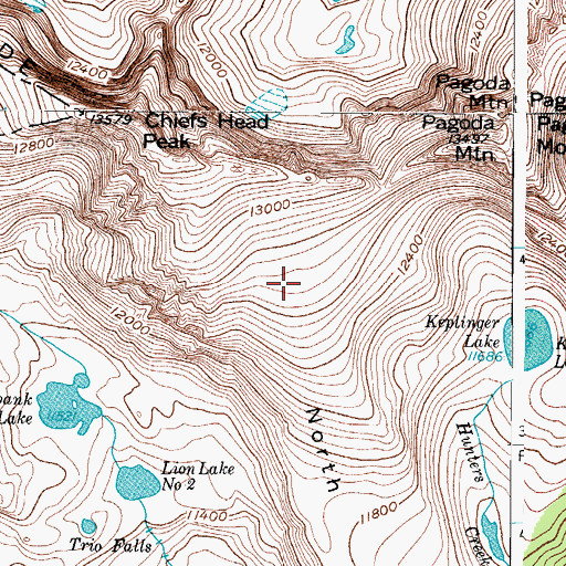 Topographic Map of North Ridge, CO