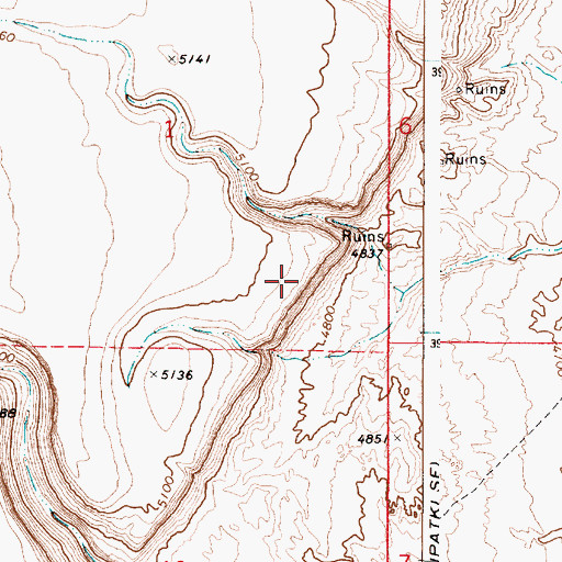 Topographic Map of Doney Cliffs, AZ