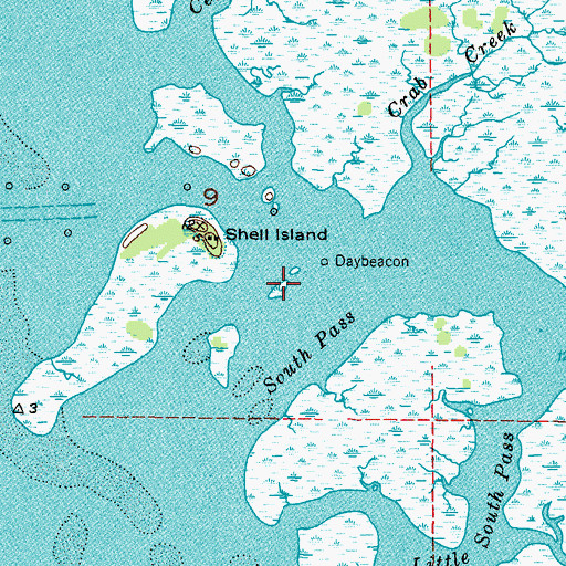 Topographic Map of Needle Grass Island, FL
