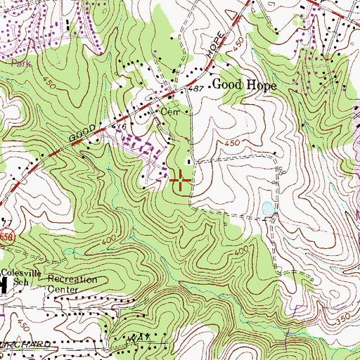 Topographic Map of Dr Charles R Drew Elementary School, MD