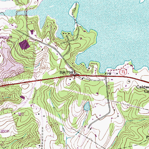 Topographic Map of Southlake Presbyterian Church, NC