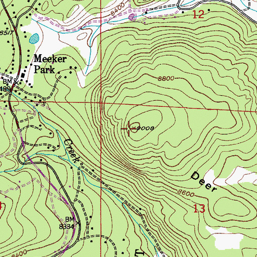 Topographic Map of Deer Ridge, CO