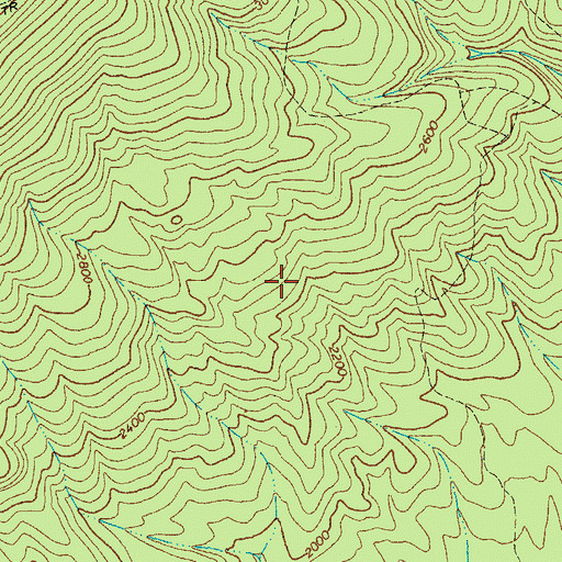 Topographic Map of Barbours Creek Wilderness, VA