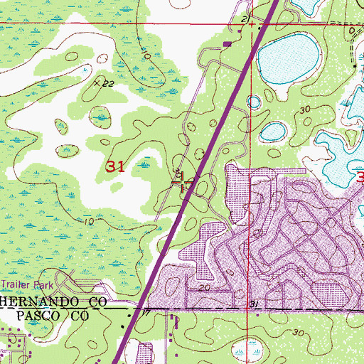 Topographic Map of Notre Dame Interparochial Catholic School, FL