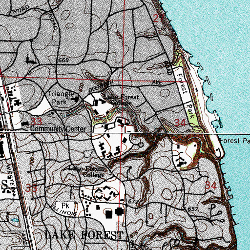 Topographic Map of Carnegie Hall, IL