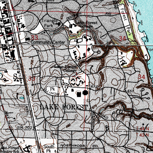 Topographic Map of Nollen Hall, IL