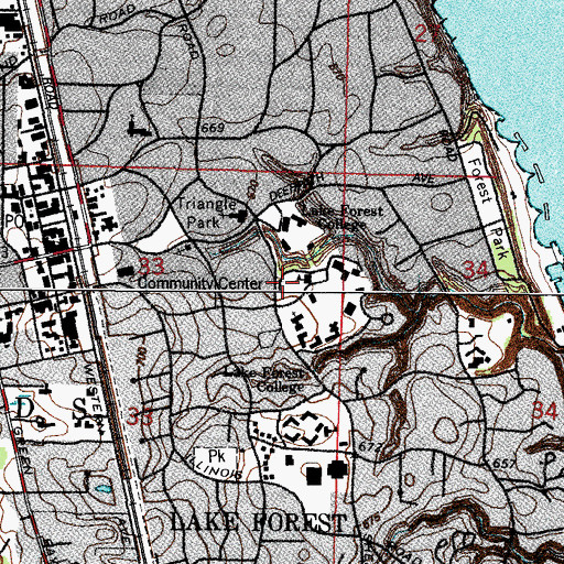 Topographic Map of Patterson Lodge, IL