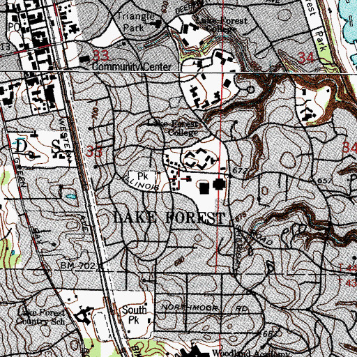 Topographic Map of Farwell Field, IL