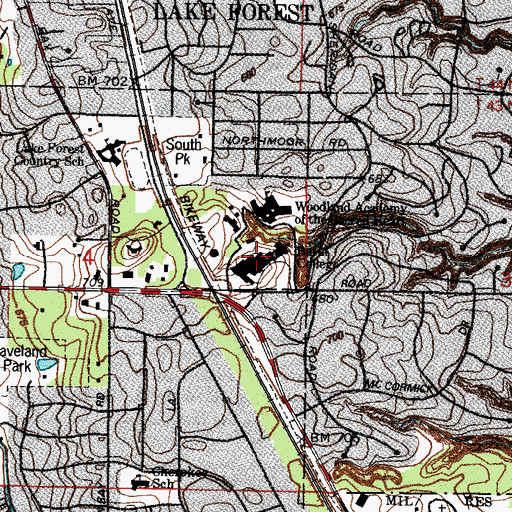 Topographic Map of Thabor Hall, IL