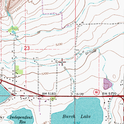 Topographic Map of Palmerton Ditch, CO