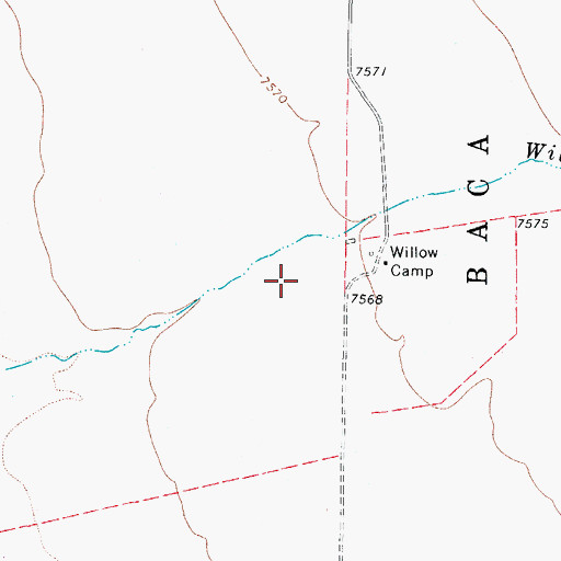 Topographic Map of Willow Camp, CO