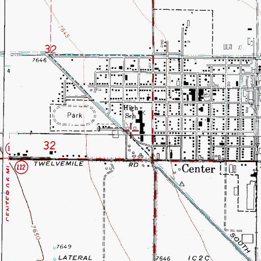 Topographic Map of Skoglund Middle School, CO