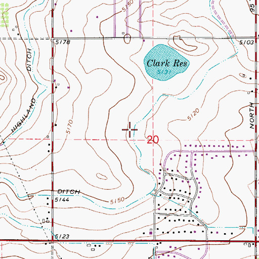Topographic Map of Rough and Ready Ditch, CO