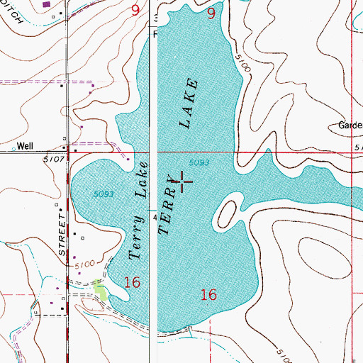 Topographic Map of Terry Lake, CO
