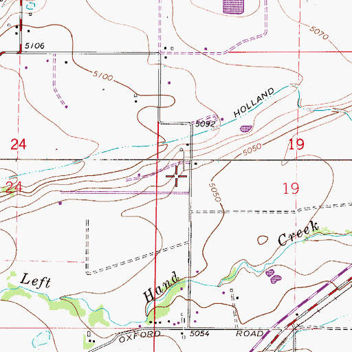 Topographic Map of Holland Ditch, CO