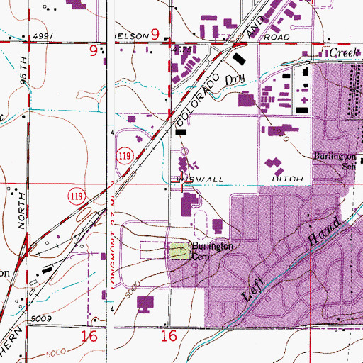 Topographic Map of Wiswall Ditch, CO