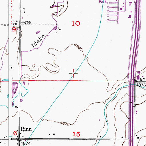 Topographic Map of Rural Ditch, CO
