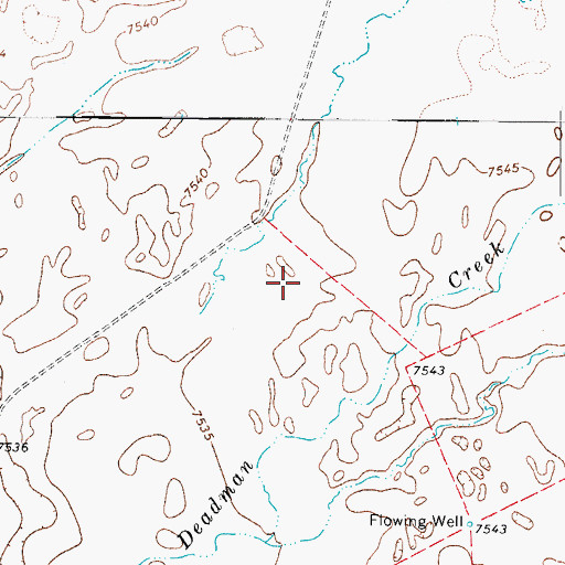 Topographic Map of Baca National Wildlife Refuge, CO
