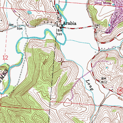 Topographic Map of Arabia Post Office (historical), OH